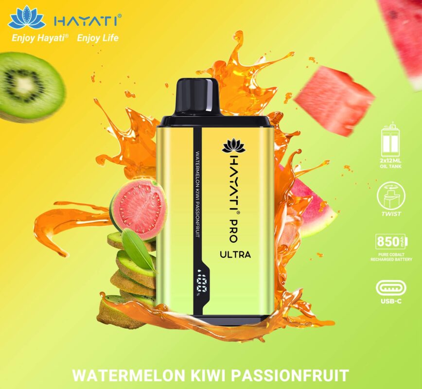 Hayat Pro Ultra 15000 Züge Wiederaufladbarer Vape - Zwei Geschmacksrichtungen Digitaler Bildschirm 20MG Nikotin Großpackung Großhandel